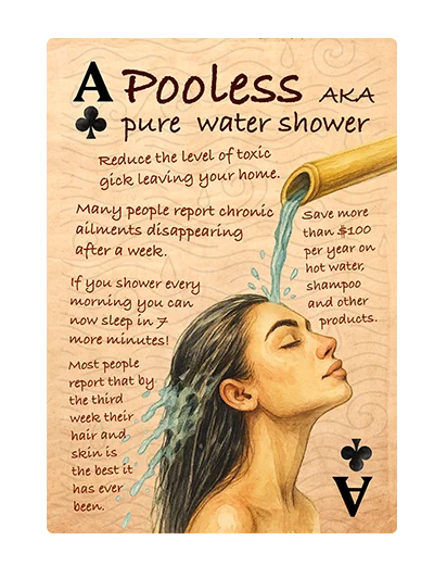 Ace of Clubs: Pooless, AKA pure water shower card